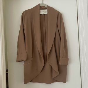 Aritzia Wilfred Tan Camel Shirt Jacket Blazer 4
